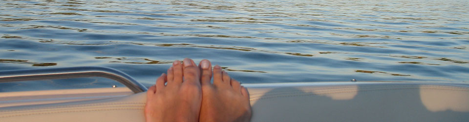 Feet on the boat rail – slider